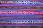 Laden Sie das Bild in den Galerie-Viewer, Chinchero Stoff Ethno bunt gestreift aus Peru, webstoff Meterware zum Nähen, DIY Fabric, 50 cm, Lila
