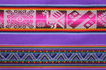 Laden Sie das Bild in den Galerie-Viewer, Chinchero Stoff Ethno bunt gestreift aus Peru, webstoff Meterware zum Nähen, DIY Fabric, 50 cm, Lila
