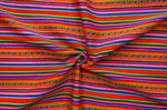 Laden Sie das Bild in den Galerie-Viewer, Kilya Stoff Ethno bunt gestreift aus Peru, webstoff Meterware zum Nähen, DIY Fabric, 50 cm, Orange
