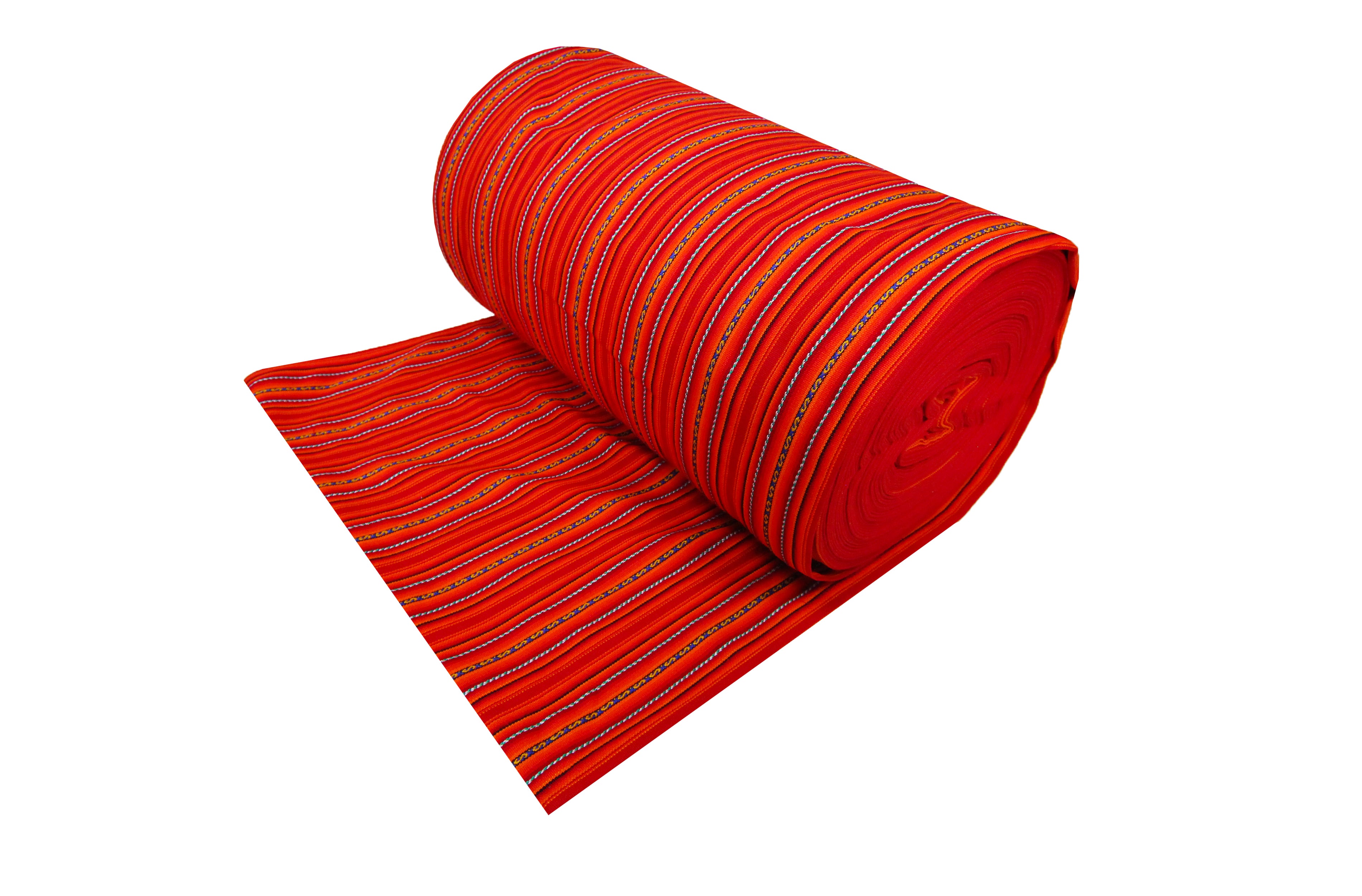 Kilya Stoff Ethno bunt gestreift aus Peru, webstoff Meterware zum Nähen, DIY Fabric, 50 cm, Orange