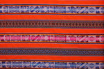 Laden Sie das Bild in den Galerie-Viewer, Chinchero Stoff Ethno bunt gestreift aus Peru, webstoff Meterware zum Nähen, DIY Fabric, 50 cm, Orange
