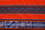 Laden Sie das Bild in den Galerie-Viewer, Chinchero Stoff Ethno bunt gestreift aus Peru, webstoff Meterware zum Nähen, DIY Fabric, 50 cm, Orange
