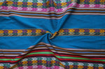 Laden Sie das Bild in den Galerie-Viewer, Machas Stoff Ethno bunt gestreift aus Peru, webstoff Meterware zum Nähen, DIY Fabric, 50 cm, Blau
