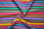 Laden Sie das Bild in den Galerie-Viewer, Jaujino Stoff Ethno bunt gestreift aus Peru, webstoff Meterware zum Nähen, DIY Fabric, 50 cm, Grau
