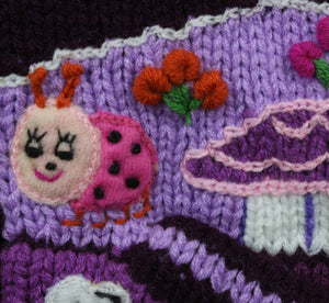 Kinderstrickjacke Lila