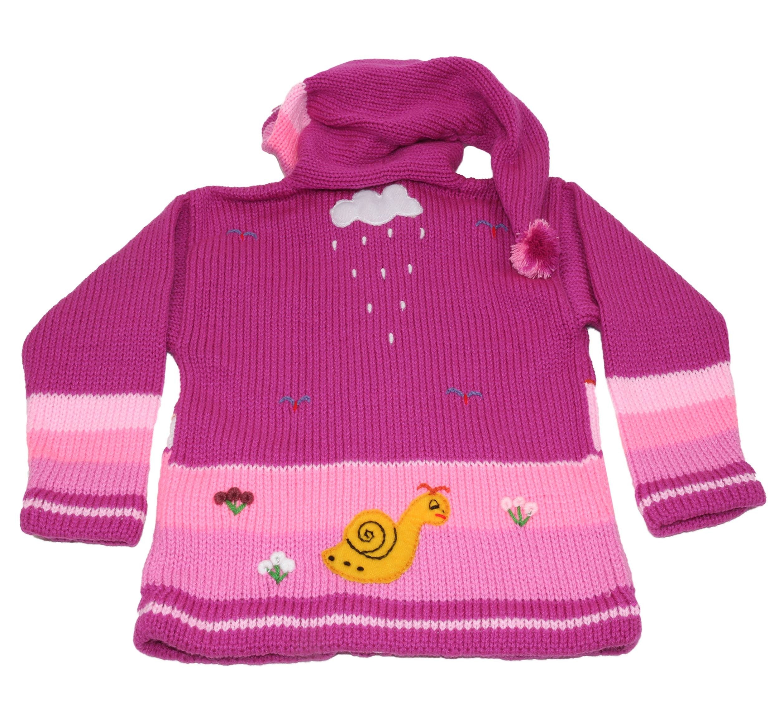 Kinderstrickjacke Pinklila