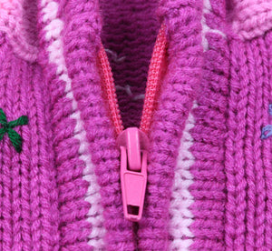 Kinderstrickjacke Pinklila