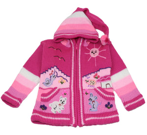 Kinderstrickjacke Rosa