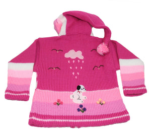 Kinderstrickjacke Rosa