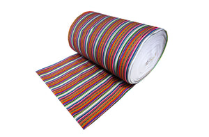 Kilya Stoff Ethno bunt gestreift aus Peru, webstoff Meterware zum Nähen, DIY Fabric, 50 cm, Weiß