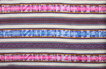 Laden Sie das Bild in den Galerie-Viewer, Chinchero Stoff Ethno bunt gestreift aus Peru, webstoff Meterware zum Nähen, DIY Fabric, 50 cm, Weiß
