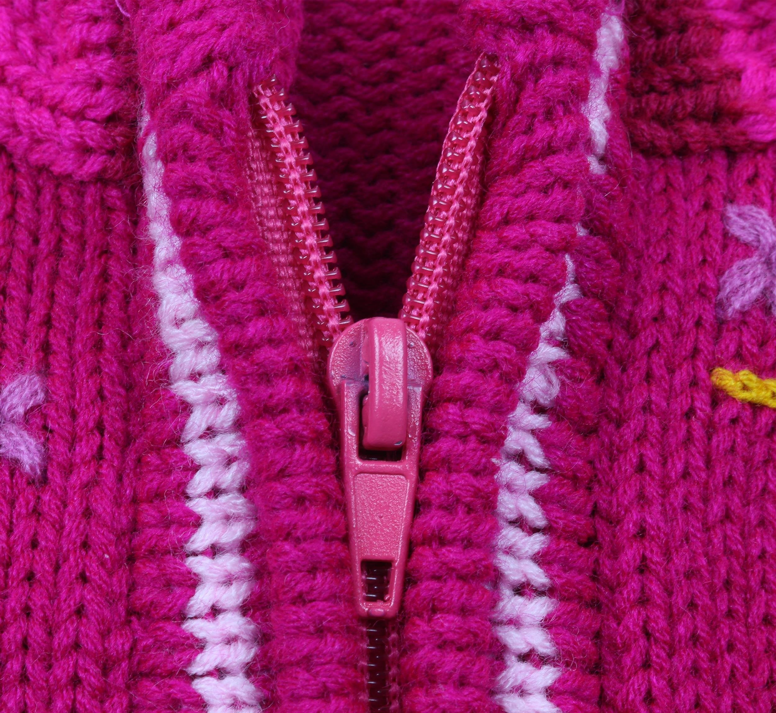 Kinderstrickjacke Magenta