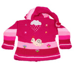 Laden Sie das Bild in den Galerie-Viewer, Kinderstrickjacke Magenta
