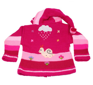 Kinderstrickjacke Magenta