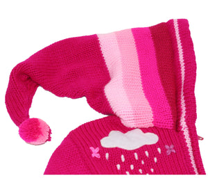 Kinderstrickjacke Magenta