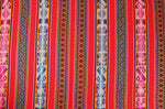 Laden Sie das Bild in den Galerie-Viewer, Chinchero Stoff Ethno bunt gestreift aus Peru, webstoff Meterware zum Nähen, DIY Fabric, 50 cm, Rot
