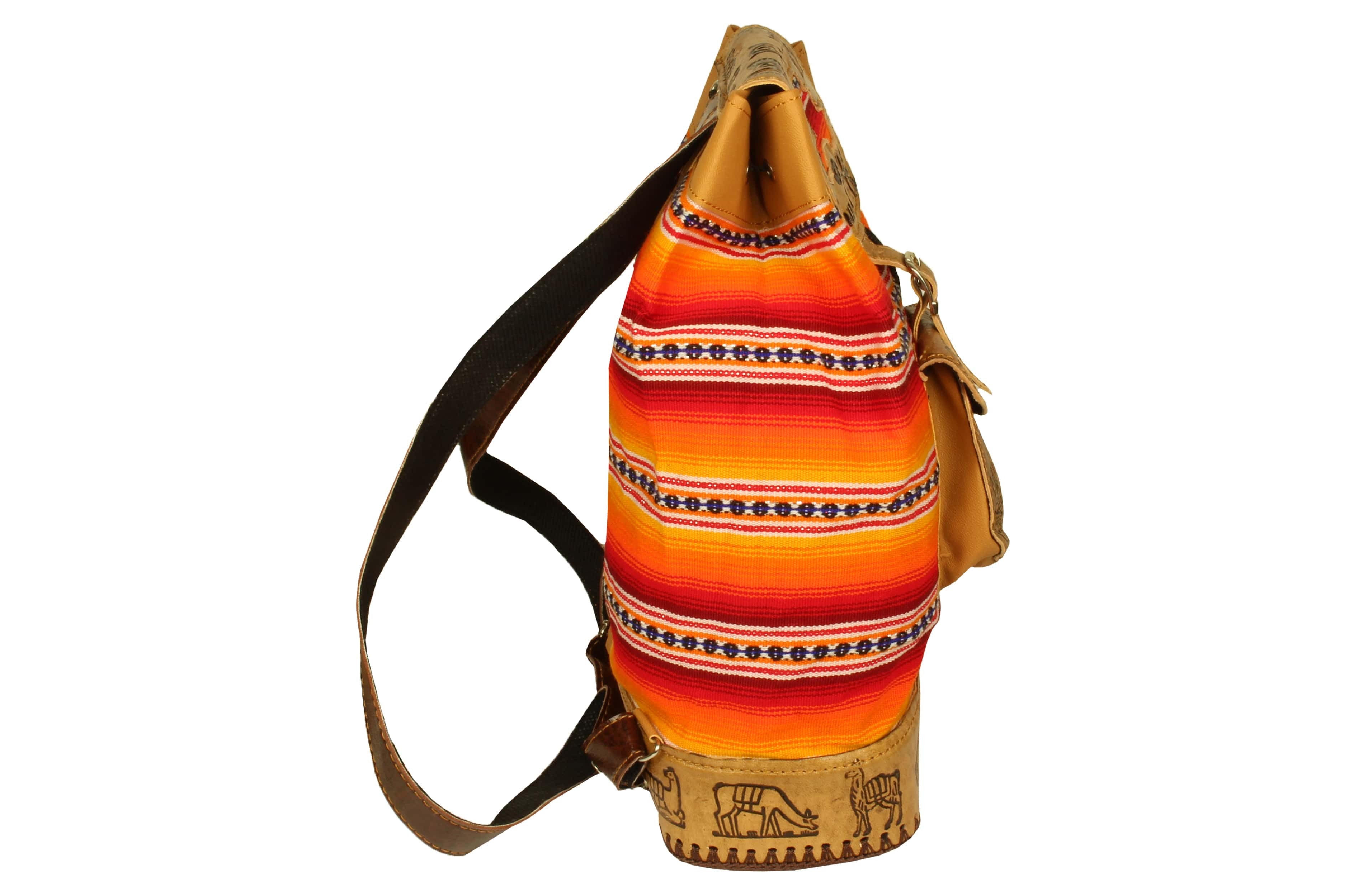 City Rucksack aus Peru, Orange