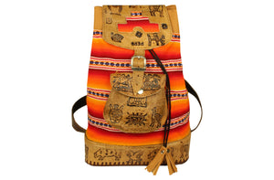 City Rucksack aus Peru, Orange