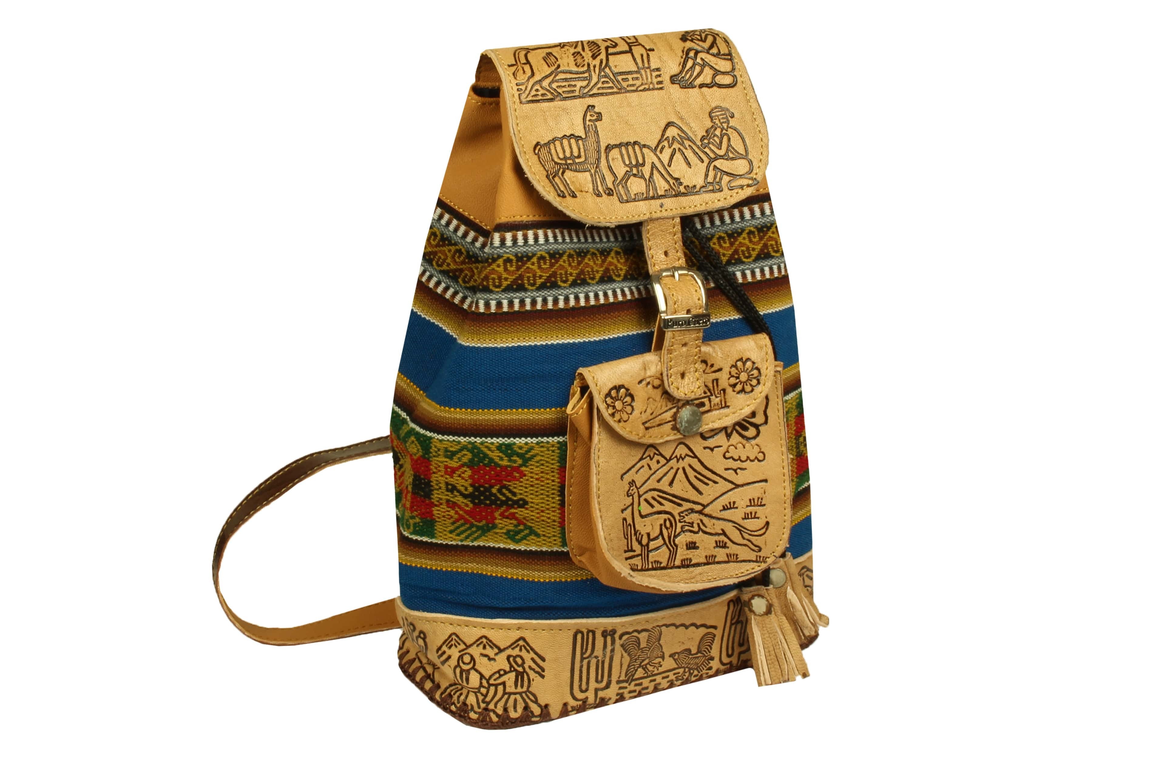 City Rucksack aus Peru, Blau