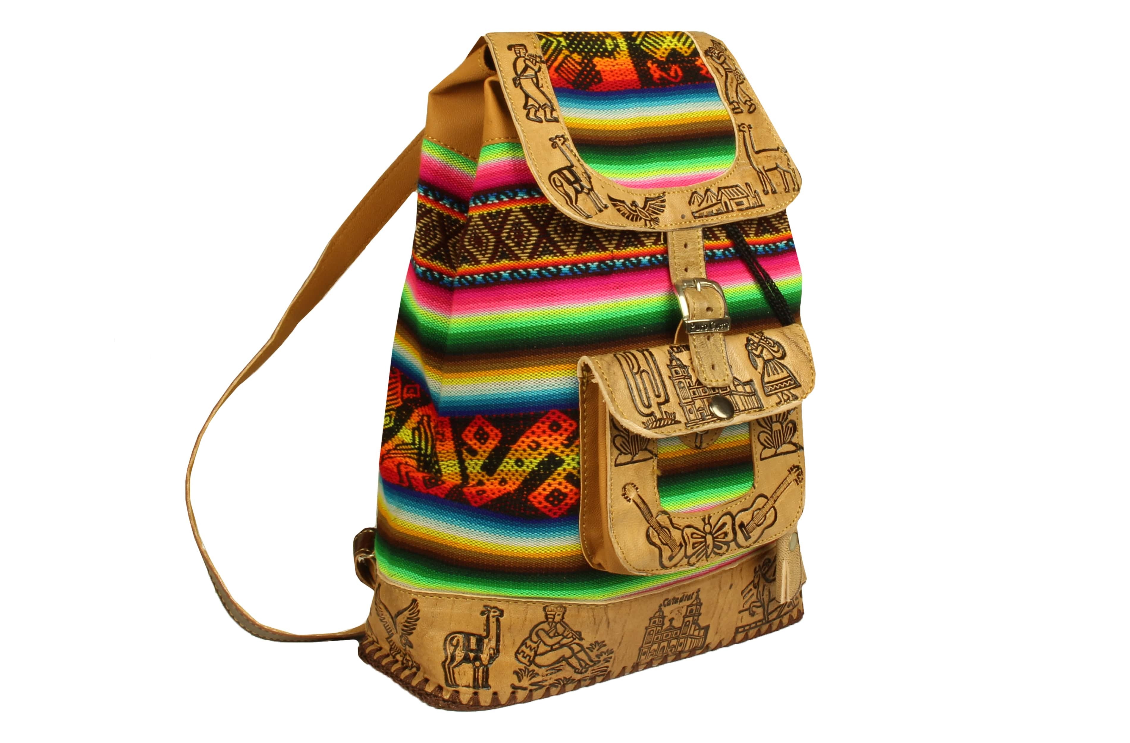 City Rucksack aus Peru, Bunt