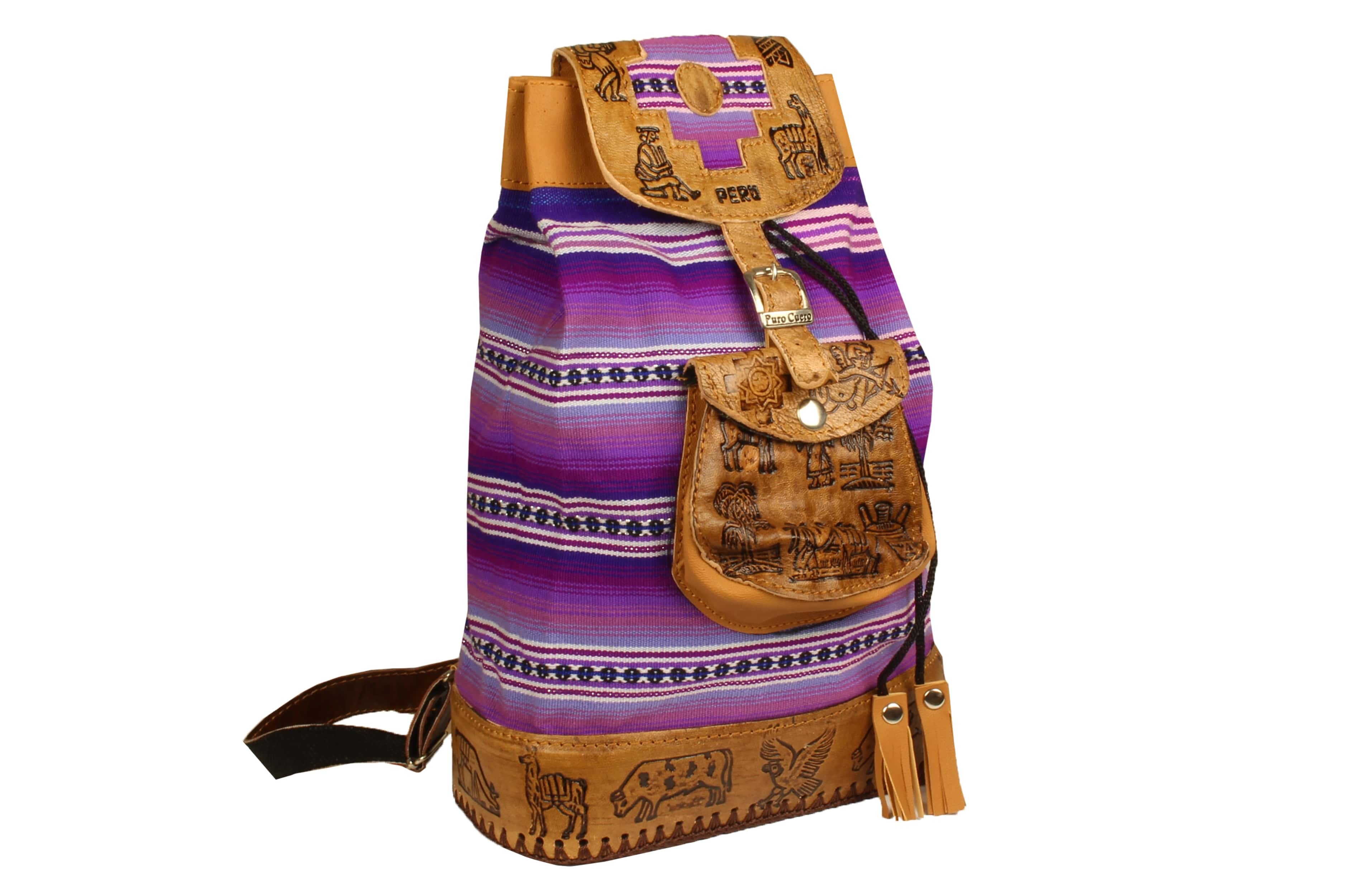 City Rucksack aus Peru, Lila