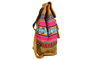 City Rucksack aus Peru, Pink