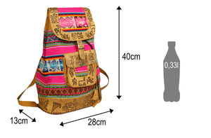 City Rucksack aus Peru, Pink