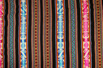 Laden Sie das Bild in den Galerie-Viewer, Chinchero Stoff Ethno bunt gestreift aus Peru, webstoff Meterware zum Nähen, DIY Fabric, 50 cm, Schwarz
