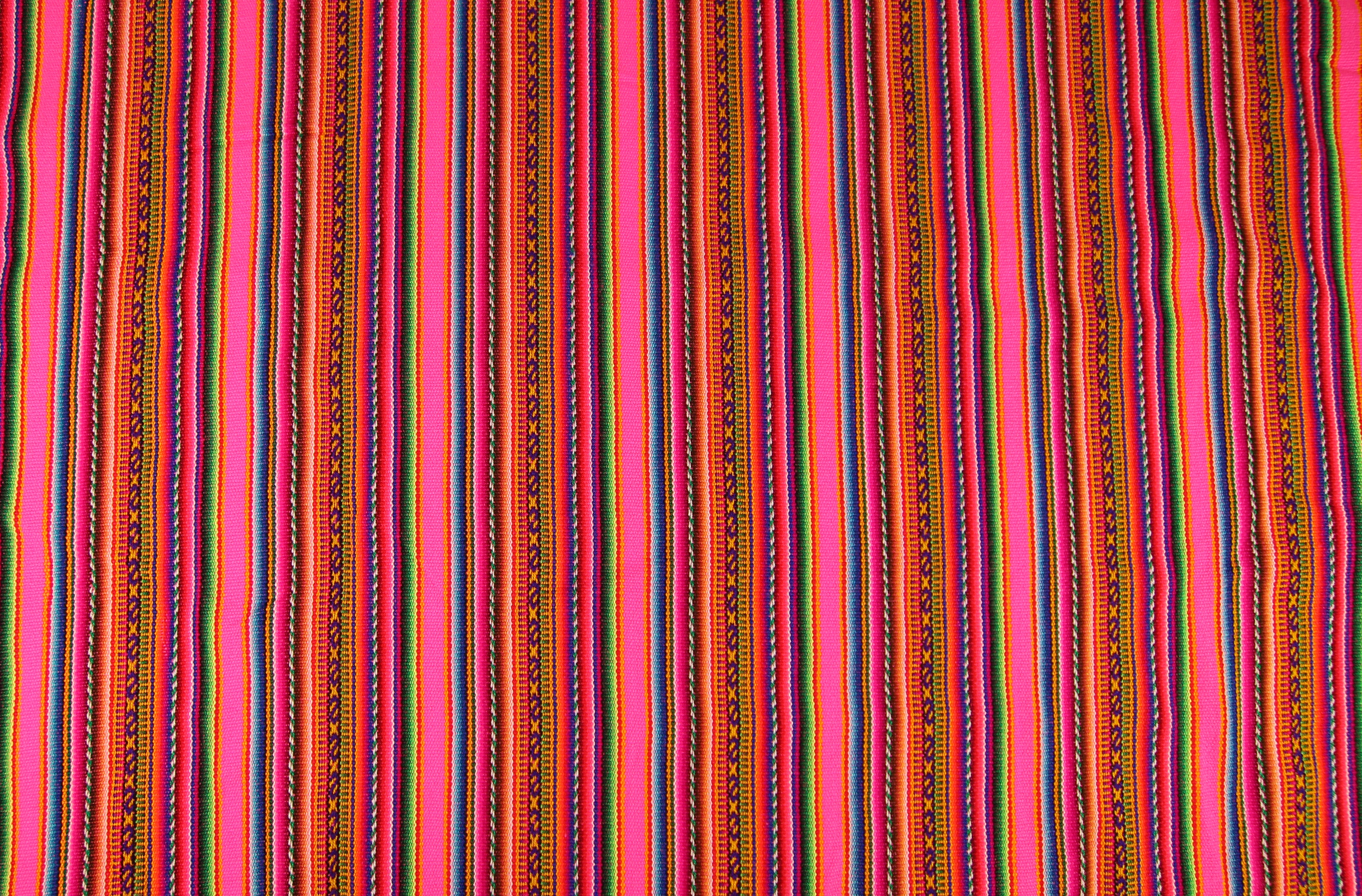 Kilya Stoff Ethno bunt gestreift aus Peru, webstoff Meterware zum Nähen, DIY Fabric, 50 cm, Rosa