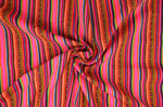 Laden Sie das Bild in den Galerie-Viewer, Kilya Stoff Ethno bunt gestreift aus Peru, webstoff Meterware zum Nähen, DIY Fabric, 50 cm, Rosa
