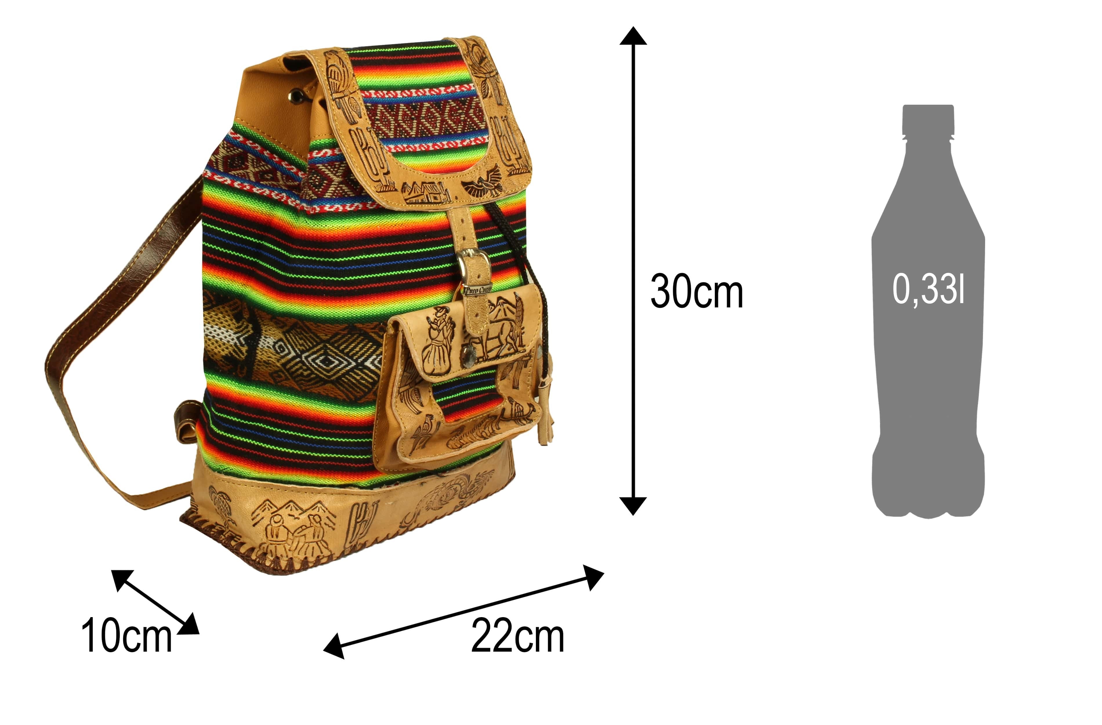 City Rucksack aus Peru, Bunt