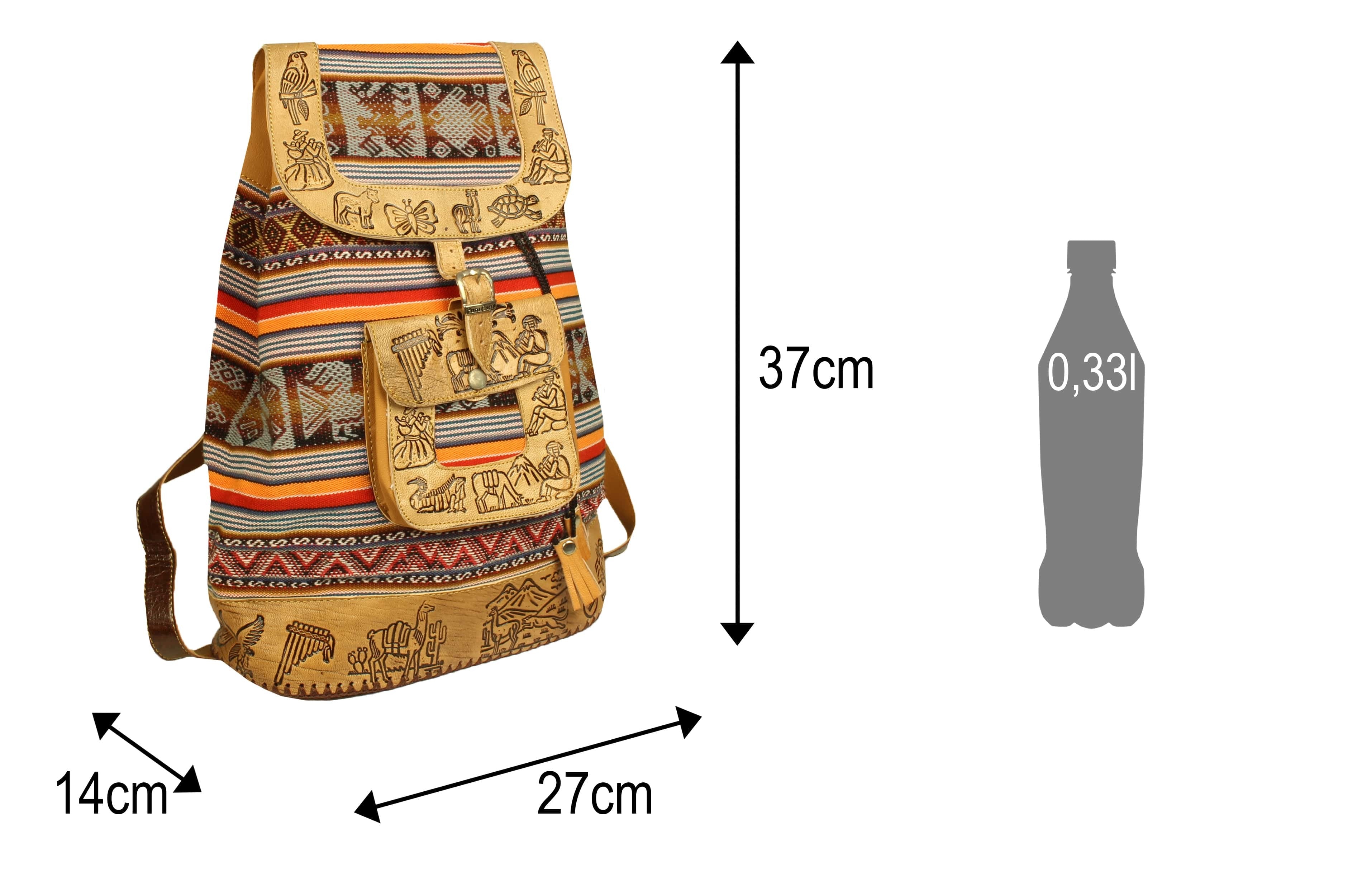 City Rucksack aus Peru, Orange