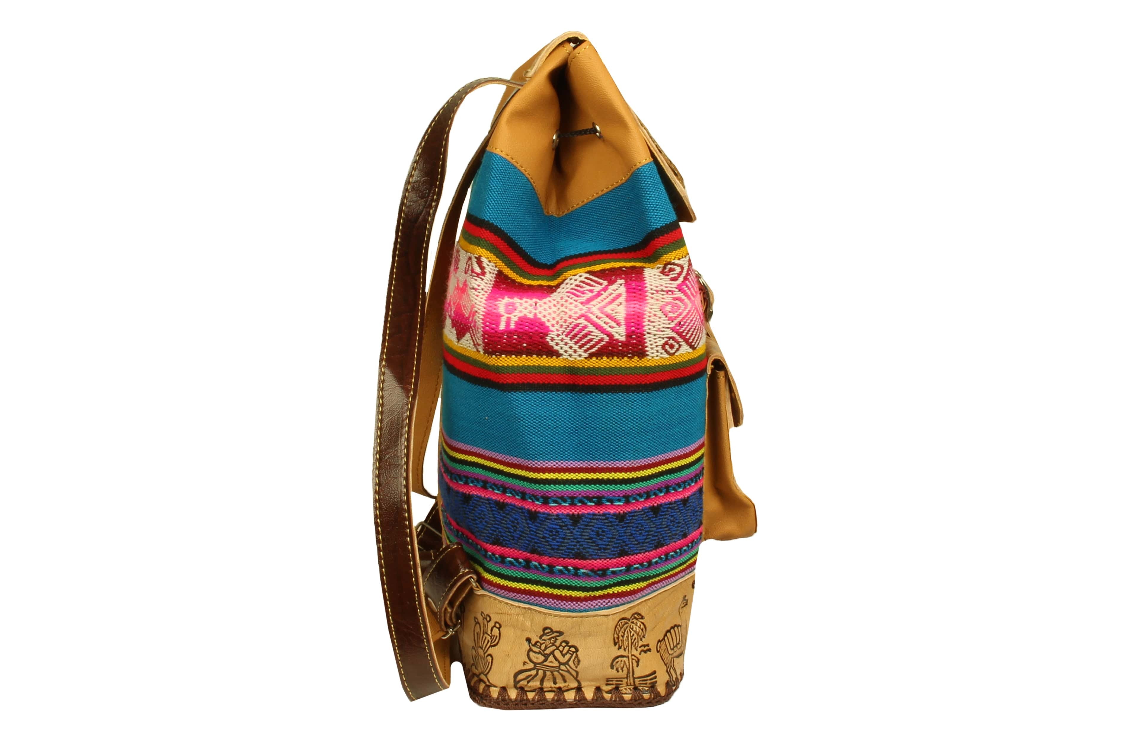 City Rucksack aus Peru, Blau