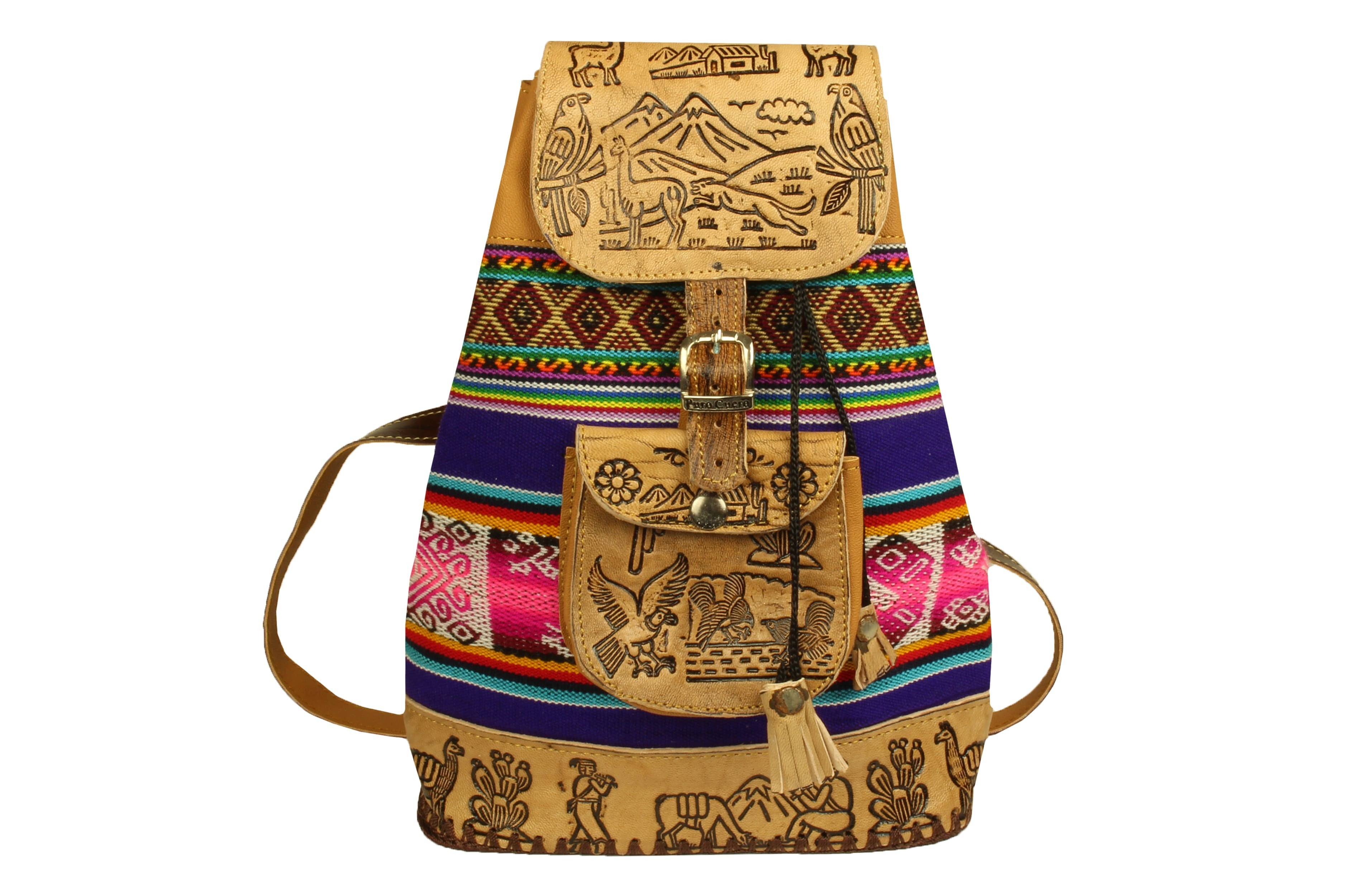 City Rucksack aus Peru, Lila