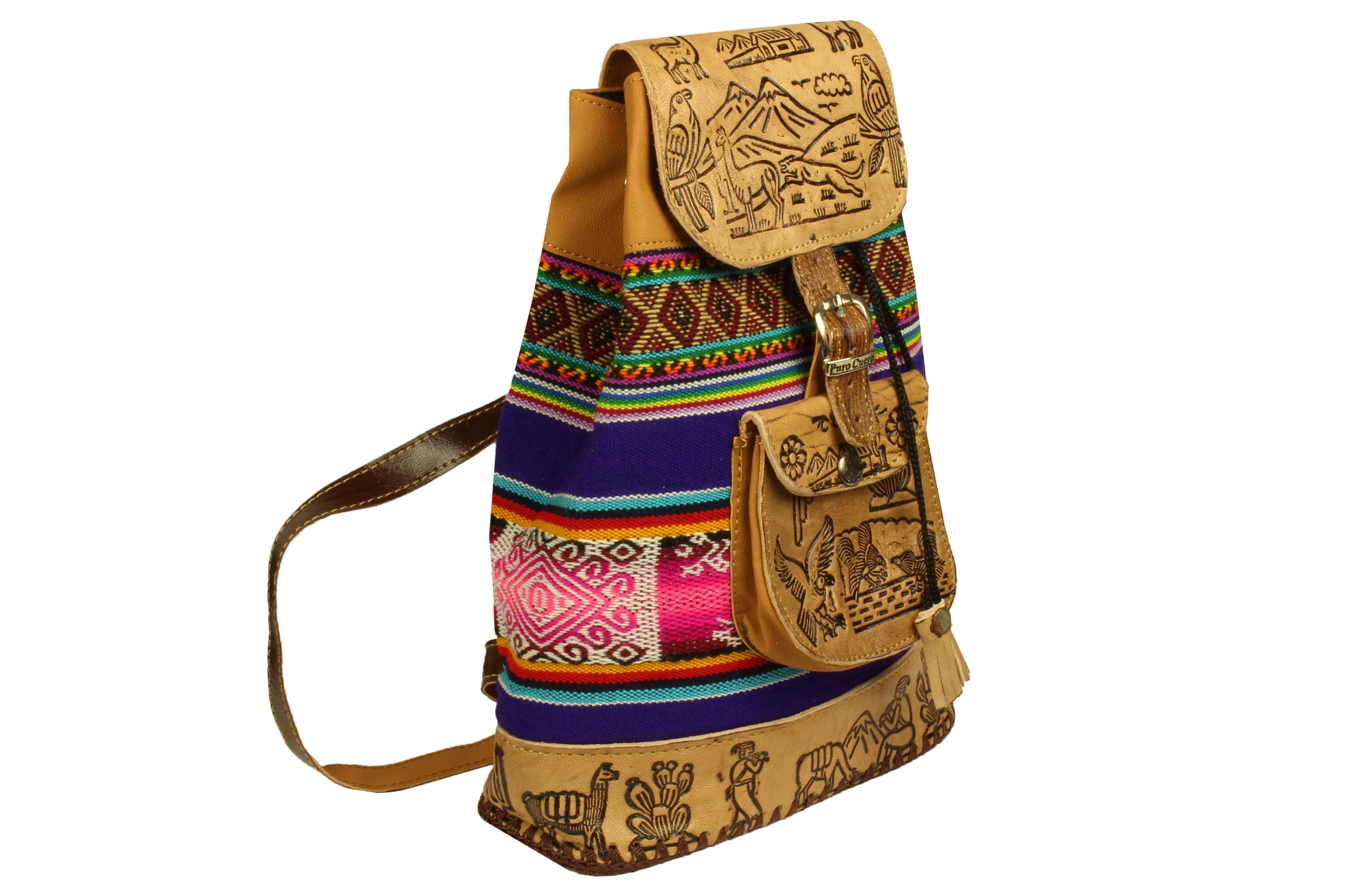 City Rucksack aus Peru, Lila