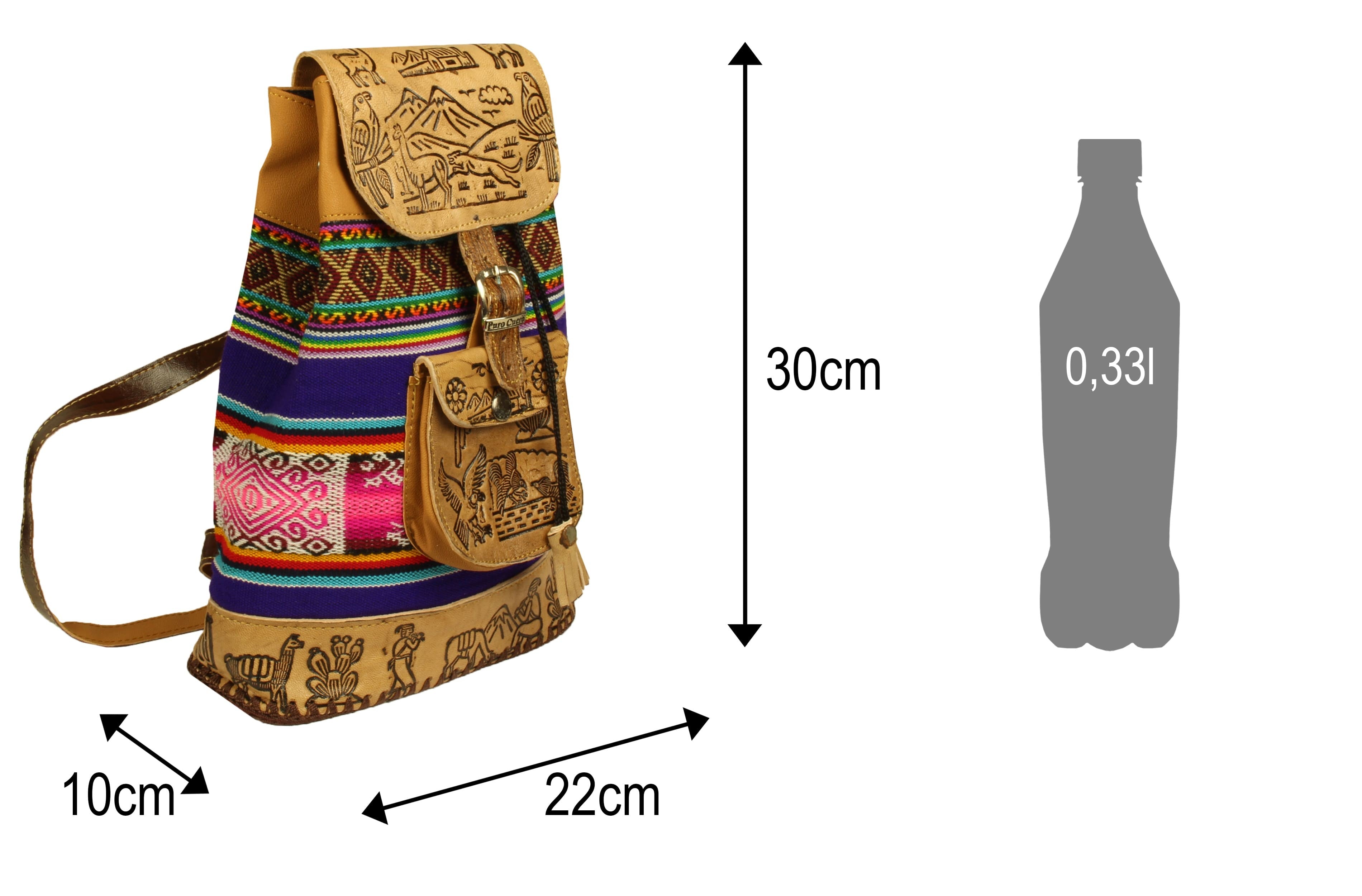 City Rucksack aus Peru, Lila