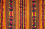 Laden Sie das Bild in den Galerie-Viewer, Pastorita Stoff Ethno bunt gestreift aus Peru, webstoff Meterware zum Nähen, DIY Fabric, 50 cm, Orange Schwarz
