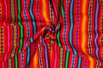 Laden Sie das Bild in den Galerie-Viewer, Jaujino Stoff Ethno bunt gestreift aus Peru, webstoff Meterware zum Nähen, DIY Fabric, 50 cm, Rotbunt
