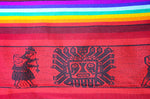 Laden Sie das Bild in den Galerie-Viewer, Pastorita Stoff Ethno bunt gestreift aus Peru, webstoff Meterware zum Nähen, DIY Fabric, 50 cm, Dunkelrot
