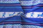 Laden Sie das Bild in den Galerie-Viewer, Pastorita Stoff Ethno bunt gestreift aus Peru, webstoff Meterware zum Nähen, DIY Fabric, 50 cm, Blau
