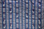 Laden Sie das Bild in den Galerie-Viewer, Huaco Stoff Ethno bunt gestreift aus Peru, webstoff Meterware zum Nähen, DIY Fabric, 50 cm, Hellblau
