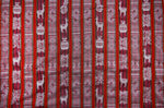 Laden Sie das Bild in den Galerie-Viewer, Huaco Stoff Ethno bunt gestreift aus Peru, webstoff Meterware zum Nähen, DIY Fabric, 50 cm, Rot
