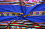 Laden Sie das Bild in den Galerie-Viewer, Machas Stoff Ethno bunt gestreift aus Peru, webstoff Meterware zum Nähen, DIY Fabric, 50 cm, Blau
