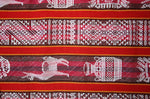 Laden Sie das Bild in den Galerie-Viewer, Huaco Stoff Ethno bunt gestreift aus Peru, webstoff Meterware zum Nähen, DIY Fabric, 50 cm, Rot
