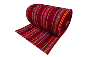 Pastorita Stoff Ethno bunt gestreift aus Peru, webstoff Meterware zum Nähen, DIY Fabric, 50 cm, Rot