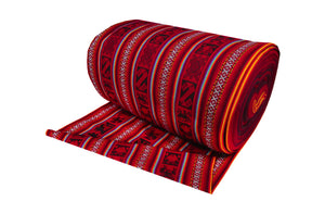 Pastorita Stoff Ethno bunt gestreift aus Peru, webstoff Meterware zum Nähen, DIY Fabric, 50 cm, Rot