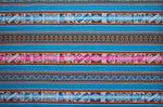 Laden Sie das Bild in den Galerie-Viewer, Chinchero Stoff Ethno bunt gestreift aus Peru, webstoff Meterware zum Nähen, DIY Fabric, 50 cm, Blau
