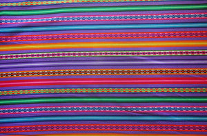 Jaujino Stoff Ethno bunt gestreift aus Peru, webstoff Meterware zum Nähen, DIY Fabric, 50 cm, Lila