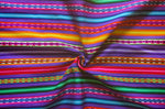 Laden Sie das Bild in den Galerie-Viewer, Jaujino Stoff Ethno bunt gestreift aus Peru, webstoff Meterware zum Nähen, DIY Fabric, 50 cm, Lila
