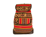 Laden Sie das Bild in den Galerie-Viewer, Ethno Rucksack Backpack aus Stoff und Leder Peru Hippie Boho Aguayo Inka
